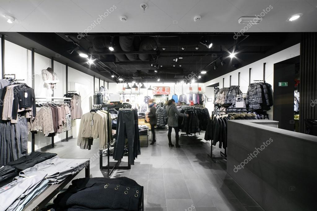 European clothing store with huge collection — Stock Photo © fiphoto