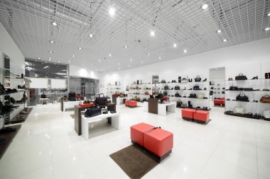 İç modern Avrupa alışveriş Ayakkabı mağazası