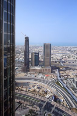 Dubai şehir merkezinde güzel bir şehir görünümü