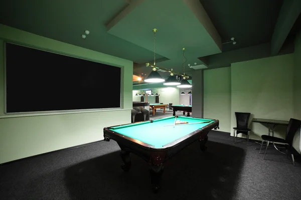 Interior of beautiful and modern billiard — Stock Photo, Image