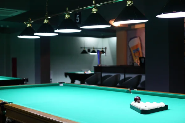 Interior of beautiful and modern billiard — Stock Photo, Image