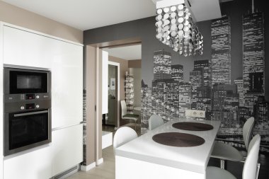 İç modern Avrupa mutfağı