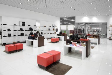 İç modern Avrupa alışveriş Ayakkabı mağazası