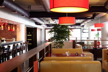 parlak renklerde Avrupa Restoran