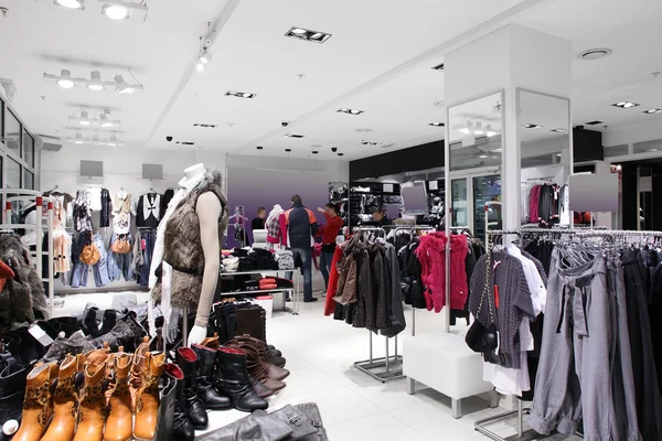 Brand new interior of cloth store — Stock Photo, Image