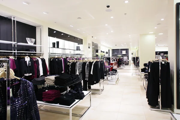 Brand new interior of cloth store — Stock Photo, Image