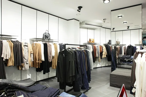 Brand new interior of cloth store — Stock Photo, Image