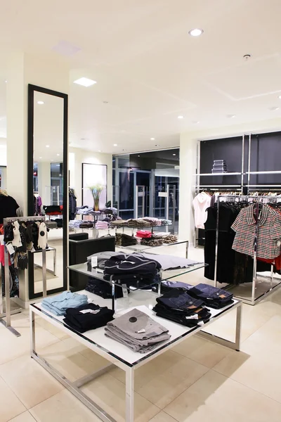 Brand new interior of cloth store — Stock Photo, Image