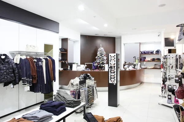 Brand new interior of cloth store — Stock Photo, Image