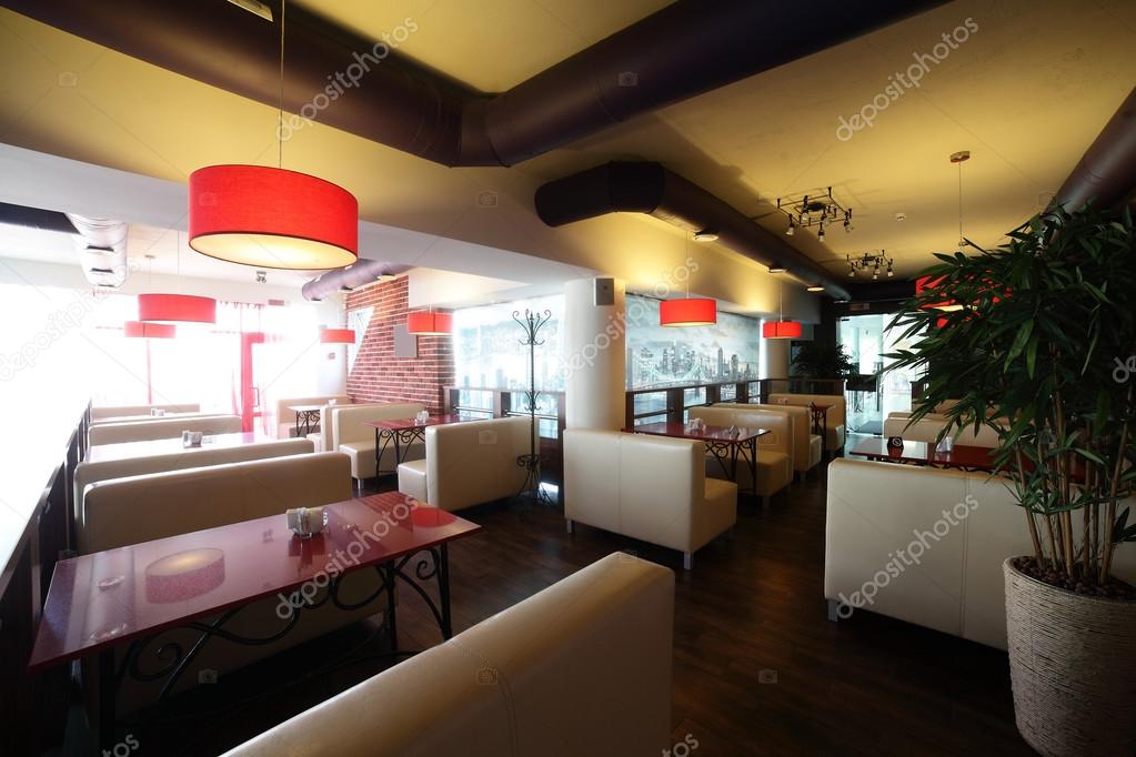 Europaischen Restaurant In Leuchtenden Farben Stockfoto