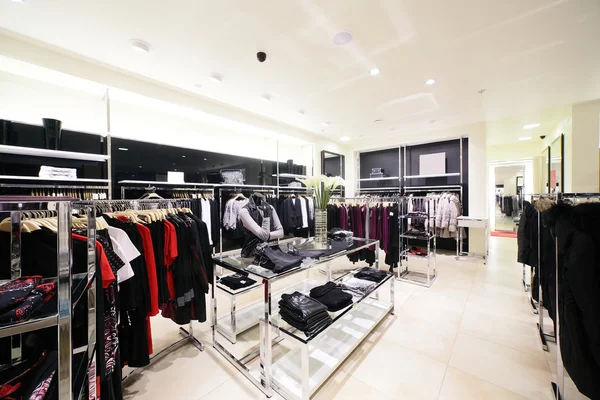 Brand new interior of cloth store — Stock Photo, Image