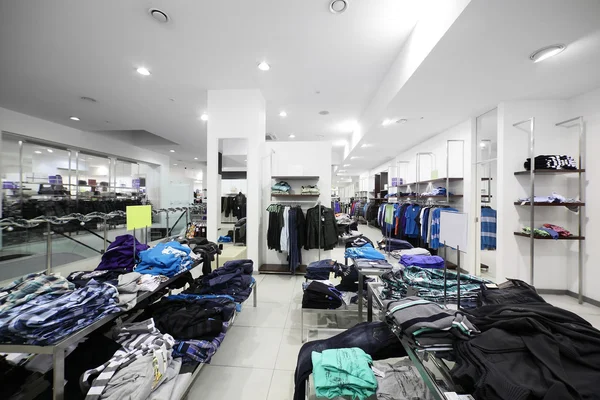 Brand new interior of cloth store — Stock Photo, Image