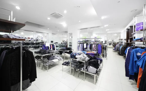 Brand new interior of cloth store — Stock Photo, Image