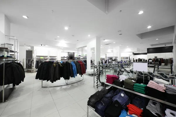 Brand new interior of cloth store — Stock Photo, Image