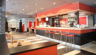 parlak renklerde Avrupa Restoran