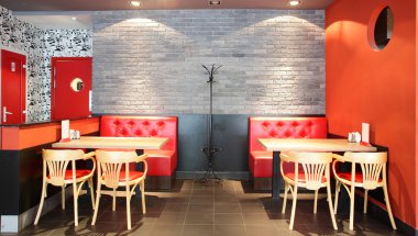 parlak renklerde Avrupa Restoran