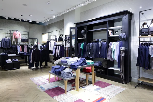 Brand new interior of cloth store — Stock Photo, Image