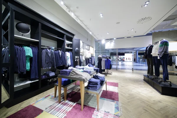 Brand new interior of cloth store — Stock Photo, Image