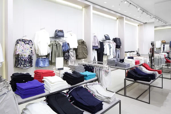 Brand new interior of cloth store — Stock Photo, Image