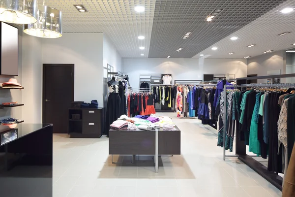 Brand new interior of cloth store — Stock Photo, Image