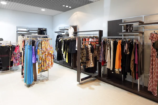 Brand new interior of cloth store — Stock Photo, Image