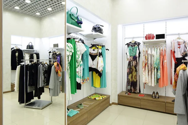 Brand new interior of cloth store — Stock Photo, Image