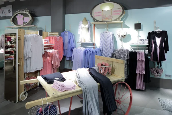 Interior of bright underwear shop — Stock Photo, Image