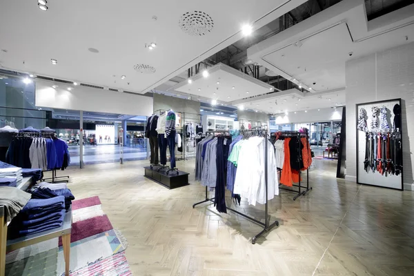 Brand new interior of cloth store — Stock Photo, Image