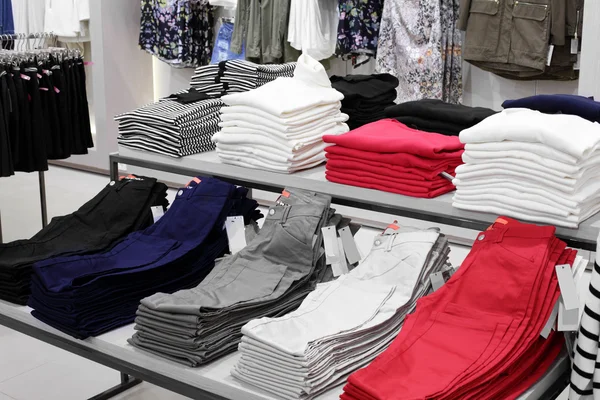 Brand new interior of cloth store — Stock Photo, Image