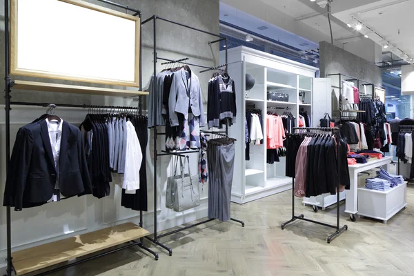 Brand new interior of cloth store — Stock Photo, Image