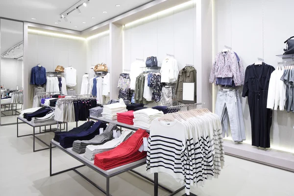 Brand new interior of cloth store — Stock Photo, Image