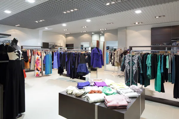 Brand new interior of cloth store — Stock Photo, Image