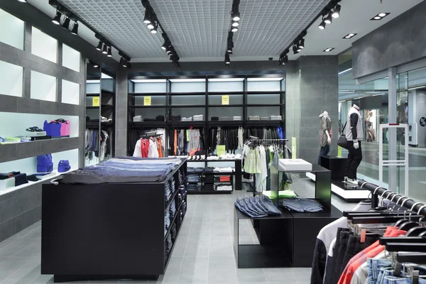 Brand new interior of cloth store — Stock Photo, Image