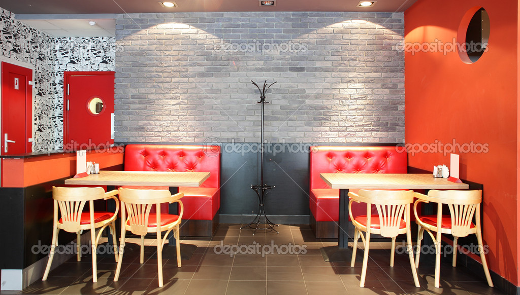 European Restaurant In Bright Colors Stock Photo C Fiphoto