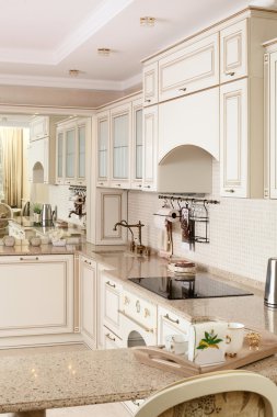 İç modern Avrupa mutfağı