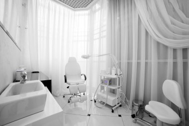 interior of modern beauty salon clipart