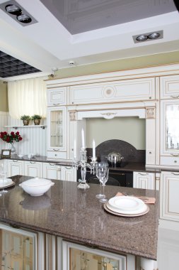 İç modern Avrupa mutfağı