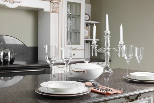 Interior of modern european kitchen — Stock Photo, Image