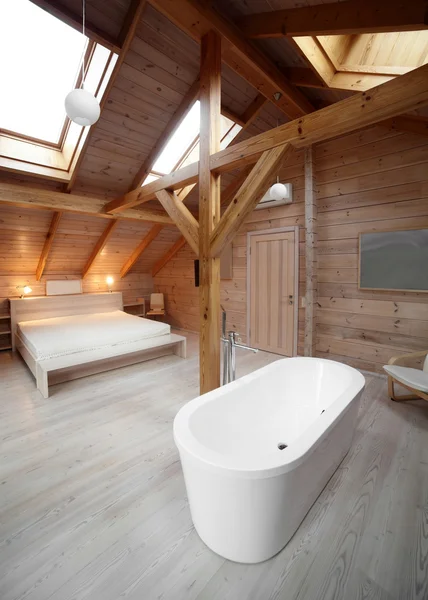 유럽 침실의 멋진 인테리어 — 스톡 사진