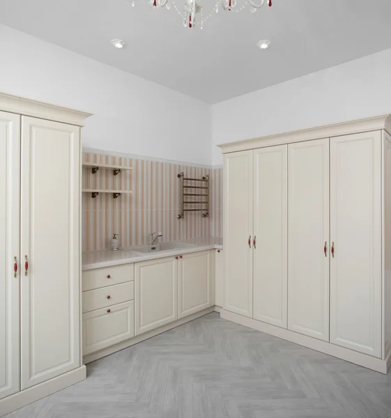 Mooi interieur van heldere garderobe — Stockfoto