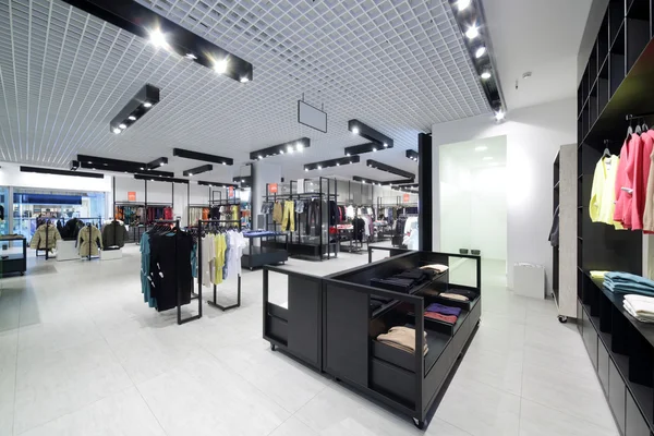 Brand new interior of cloth store — Stock Photo, Image