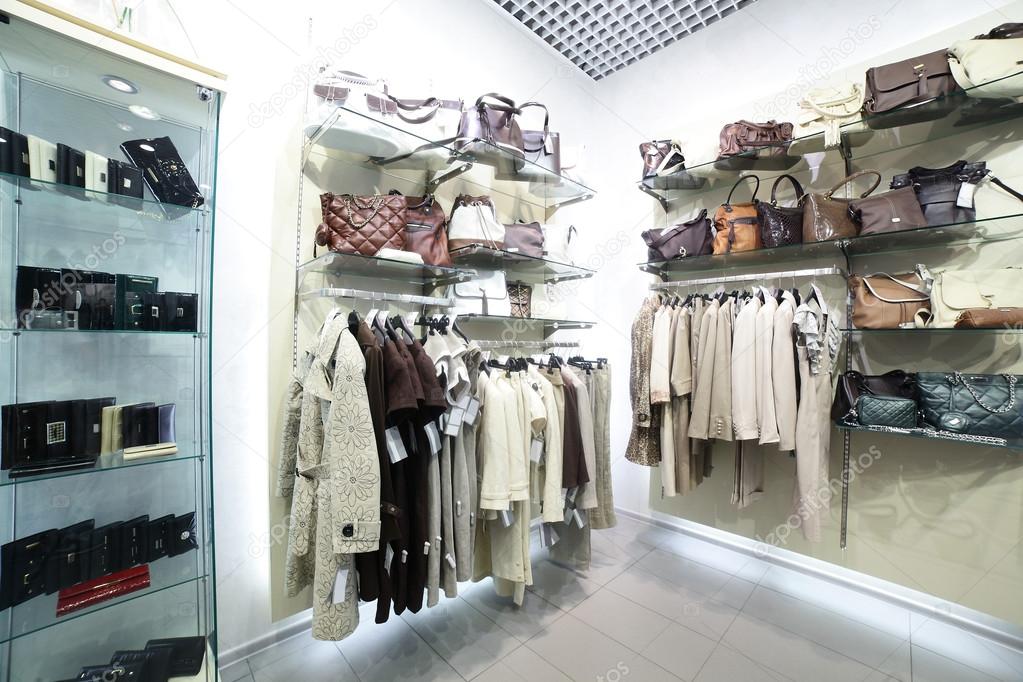 brand new interior of cloth store