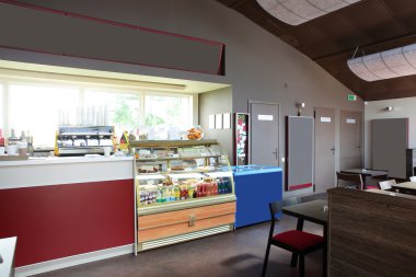 parlak renklerde Avrupa Restoran