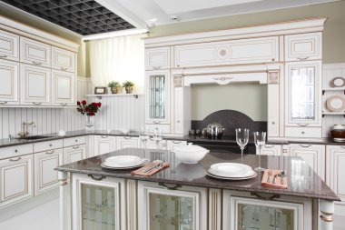 İç modern Avrupa mutfağı