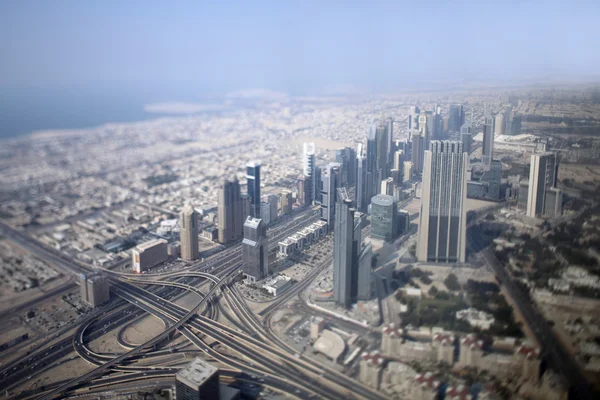 Dubai centro hermosa vista de la ciudad — Foto de Stock