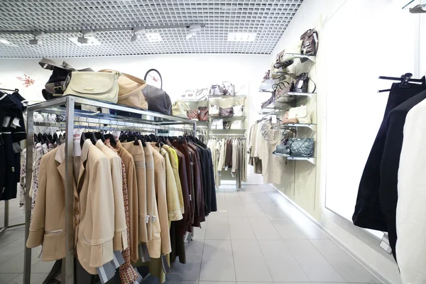 Brand new interior of cloth store — Stock Photo, Image