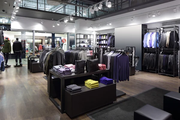 Brand new interior of cloth store — Stock Photo, Image