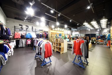 İç modern Avrupa alışveriş Ayakkabı mağazası