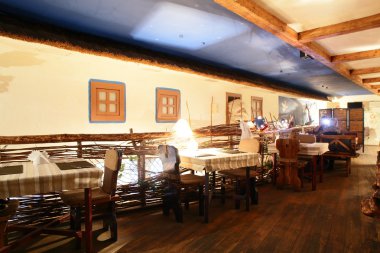 parlak renklerde Avrupa Restoran