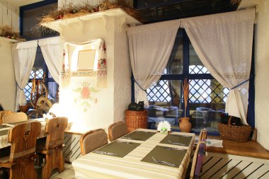 parlak renklerde Avrupa Restoran